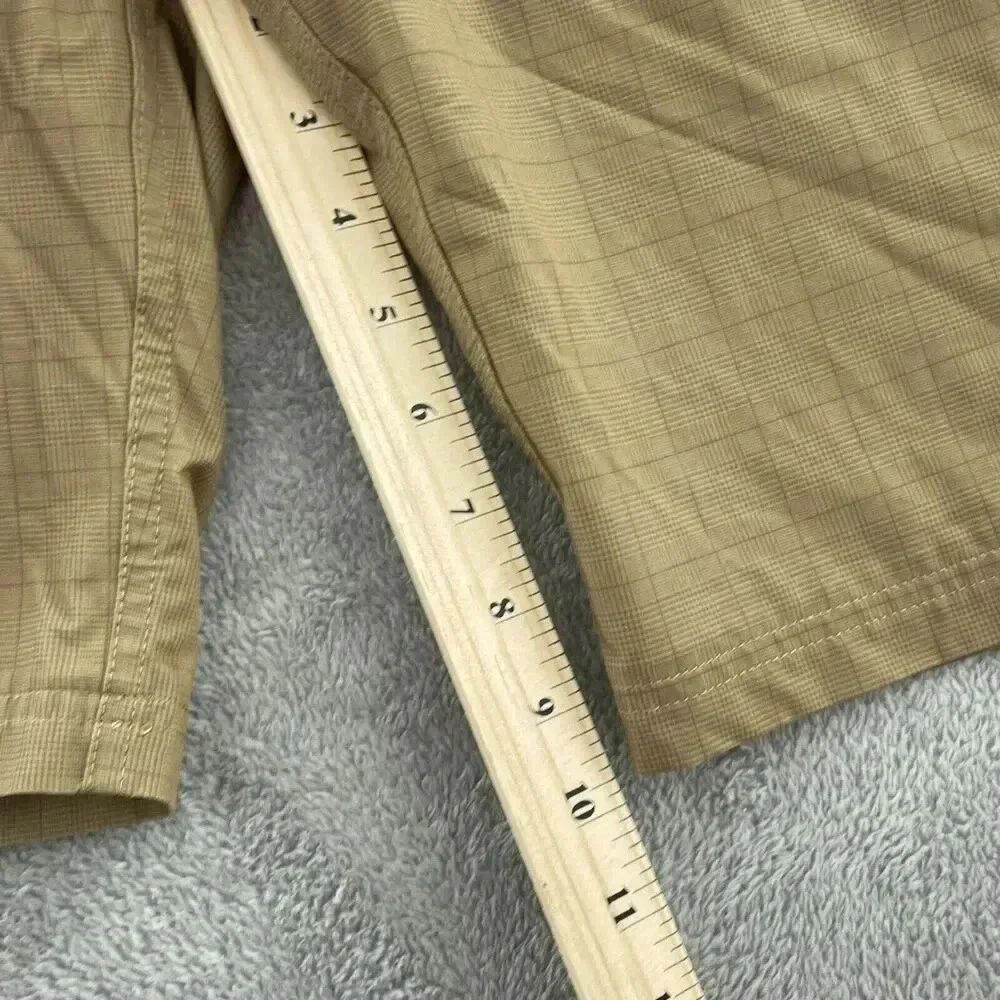 Quiksilver Mens Tan Plaid Hybrid Shorts Size 32